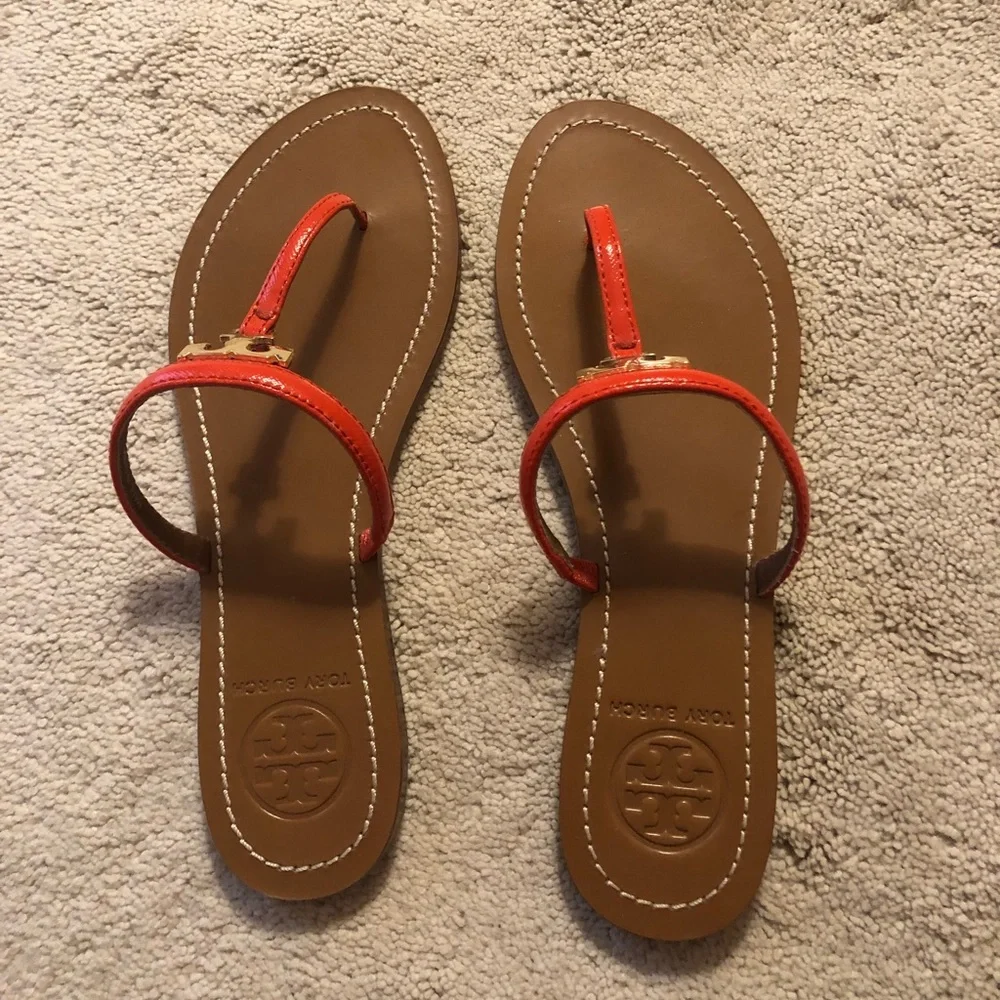Tory Burch Patent Leather Thong Sandals